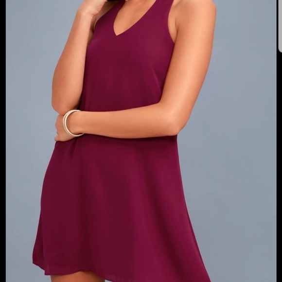 Lulus Dresses & Skirts - NWT LULUS Groove Thing Magenta Swing Dress